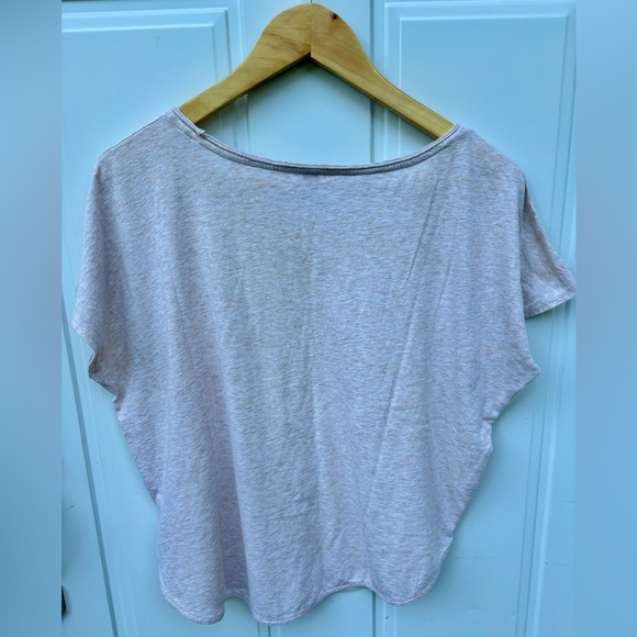 Anthropologie Oatmeal/Cream Heather Short Sleeve T-shirt size XS - Picture 4 of 9